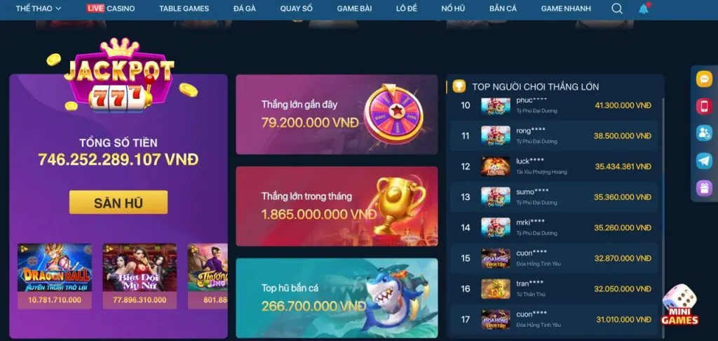 Thưởng cược thể thao 86win